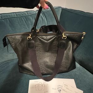 Blair Ritchey Hugh Bag (full size) in Black Gator